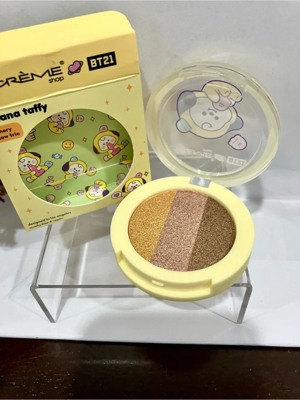 The Crème Shop Banana Taffy Shimmery shadow trio